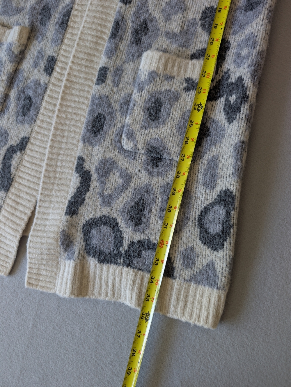 Joseph A Animal Print Neutral Open Front Cardigan Cozy Core Elevated Loungewear image 9